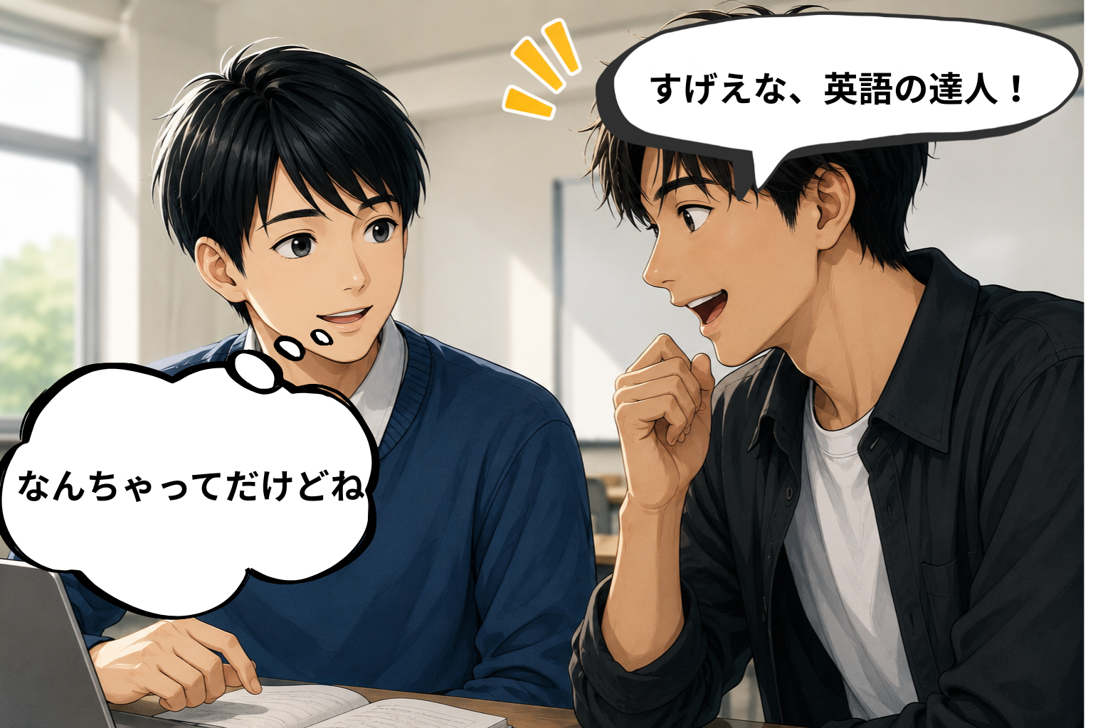 「ヒロシはなんちゃって英語使い」を英語でどう説明する?
